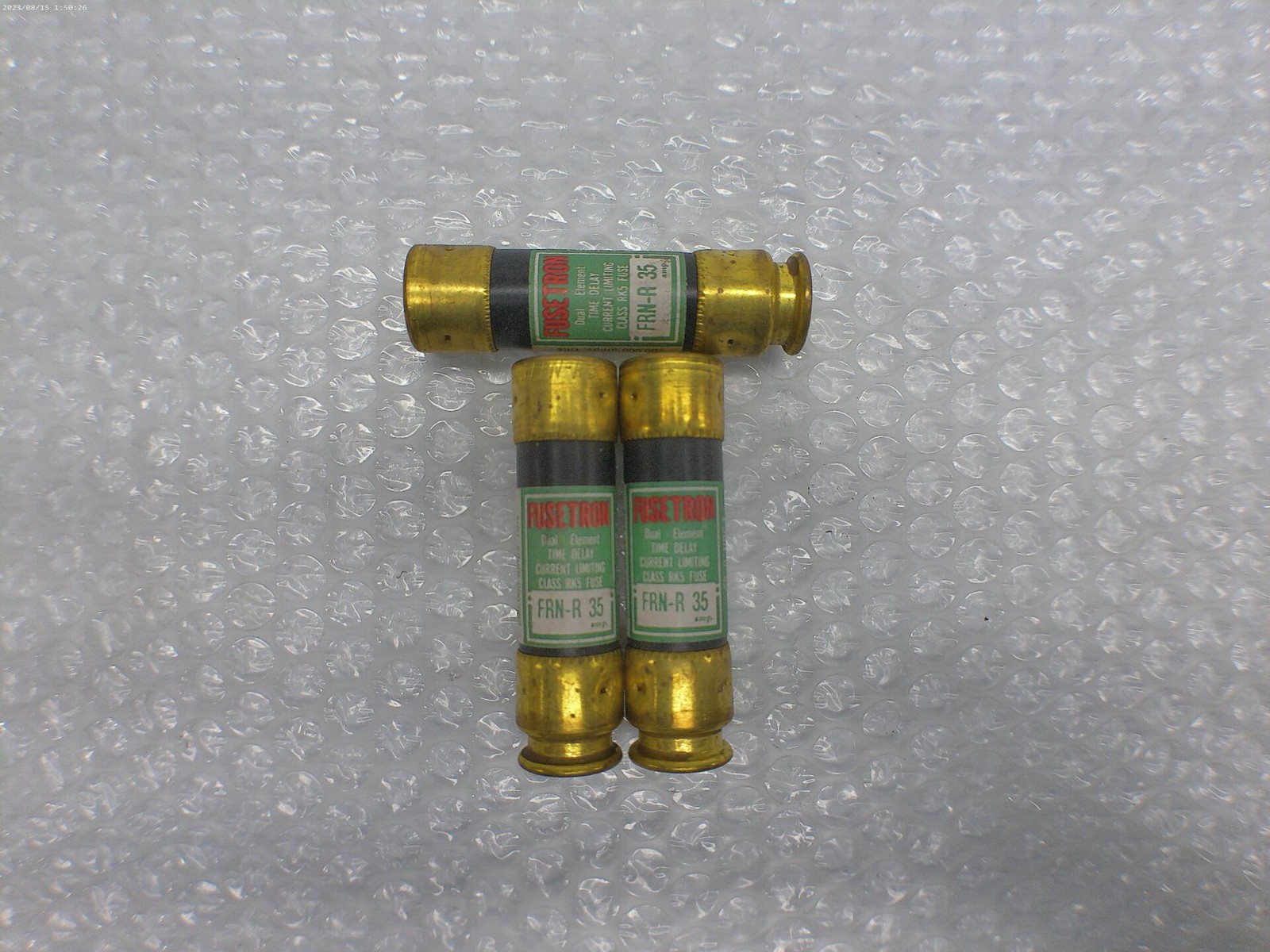 FUSETRON FRN-R-35 FUSE GREEN LOT OF 3 NSNP