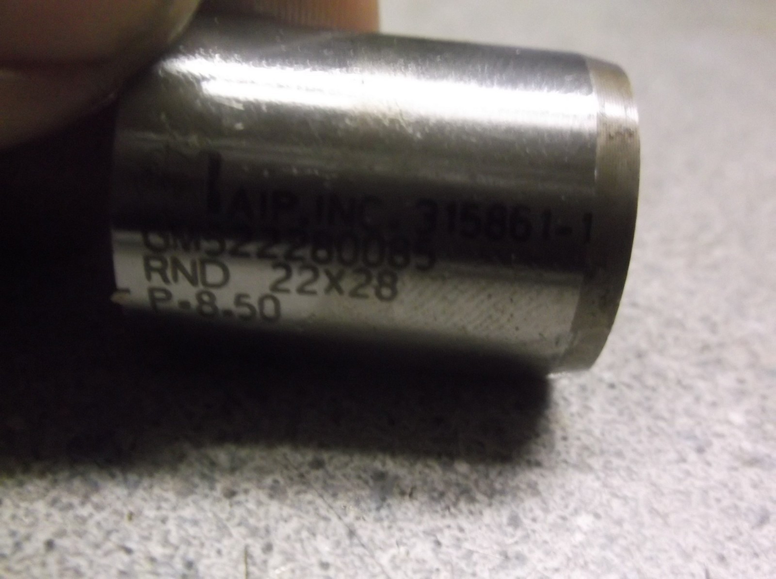 AIP Tool & Die Cutter Punch 315861-1 GM522280085 RND 22×28 P=8.50