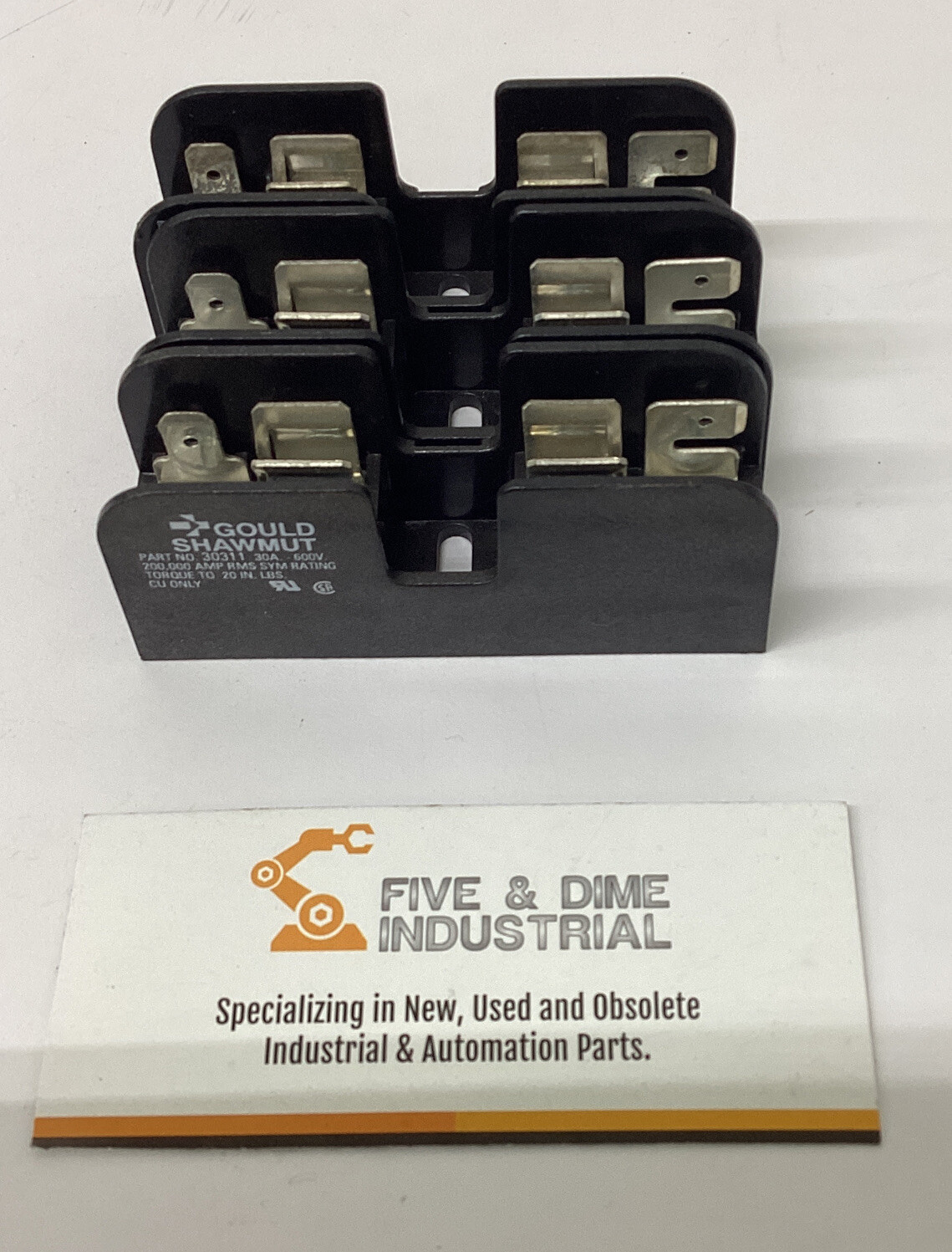 Gould Shawmut 30311 Lot of 3 Midget Fuse Holders 30A, 600V (