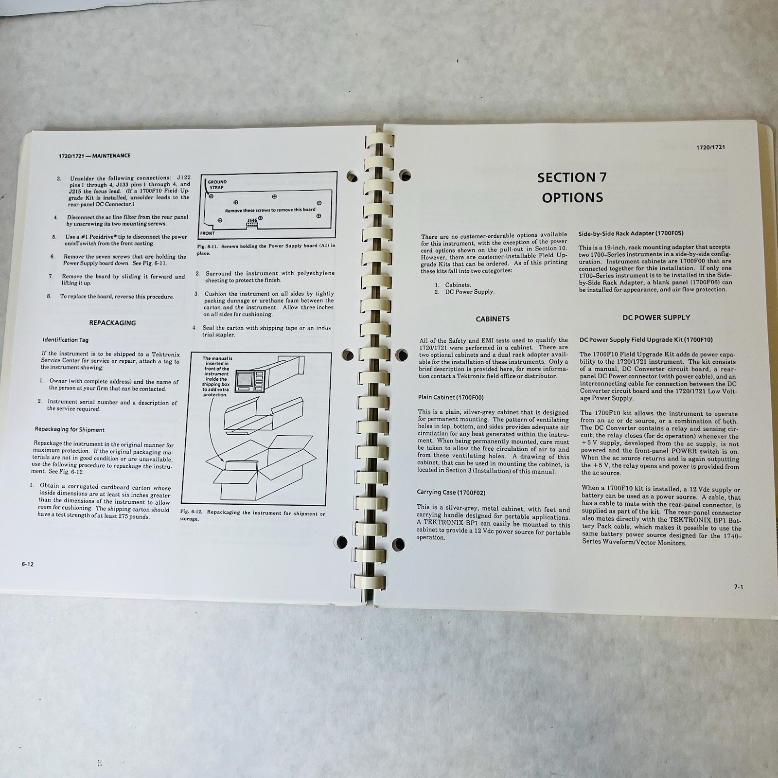 Tektronix 1720/1721 Vectorscope Instruction Manual