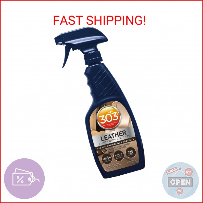 303 Products Leather 3-In-1 Complete Care – Cleans, Conditions, & Protects – Hel