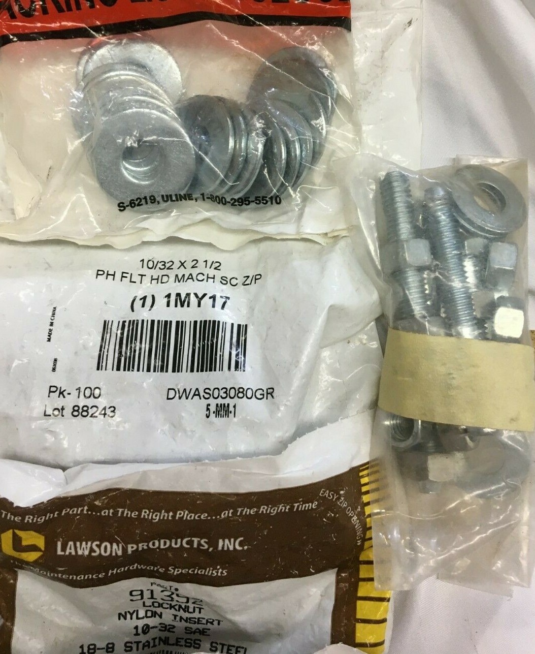 8×1/2,12-24×3/4,12-24×1/2, Pan Phil 8x32x2 1000 + 1/2 Flat Slot Lot of 1000 +/-