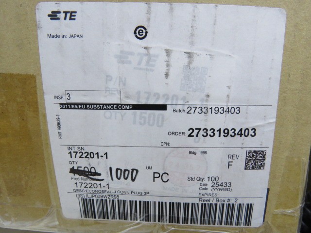 TE Connectivity/ TYCO/ AMP 172201-1 Qty of 20 per Lot 3 Position Circular Conne