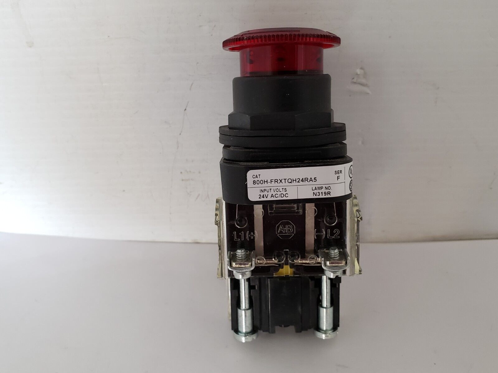 ALLEN BRADLEY 800H-FRXTQH24RA5 PUSHBUTTON 2 POS TWIST-RELEASE ILLUM SER F NIB