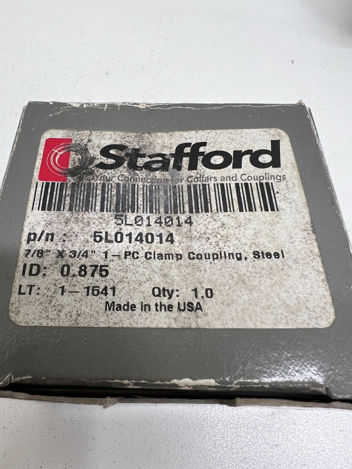 NEW OLD STOCK! STAFFORD PC CLAMP COUPLING 5L014014