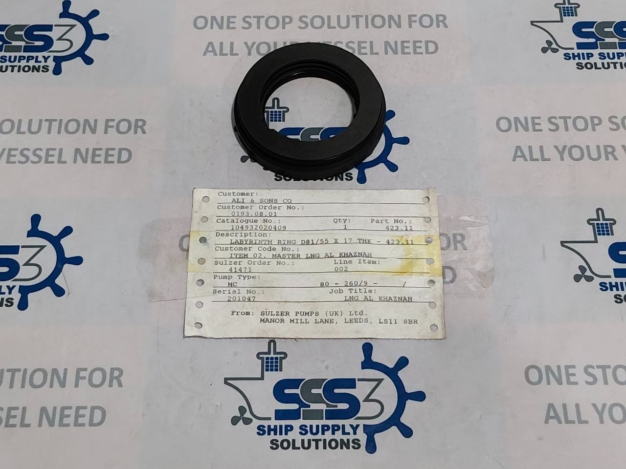 John Crane 423.11 Labyrinth Oil Seal JM LSM-0550-0810 for MC80-260/9 Sulzer Pump
