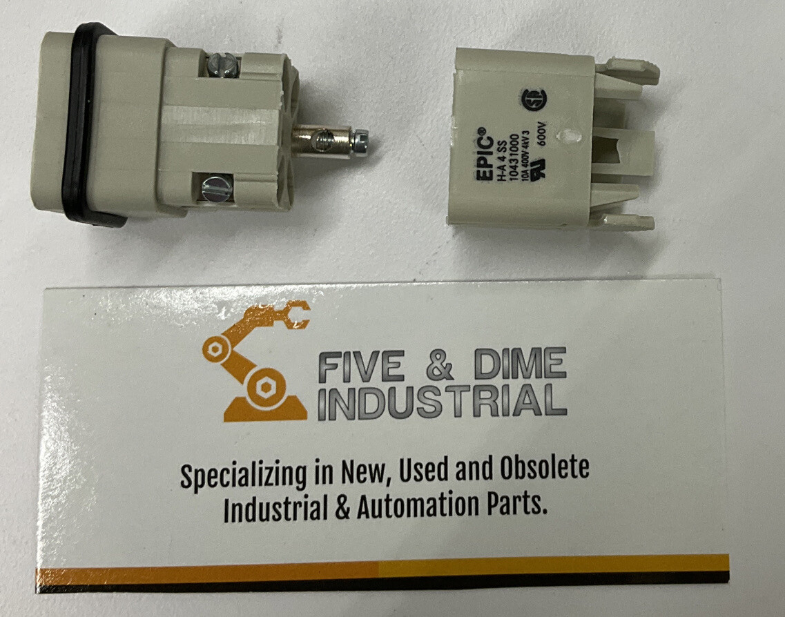 Lapp/Epic 10431000 H-A 4 SS 4+PE Male Connector Plug (YE233)