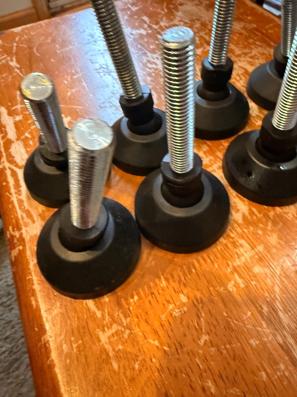 NEW LOT of 8 VALU Guide System Plast Foot Feet Base Adjustable 4-1/2″ # VG-50 2