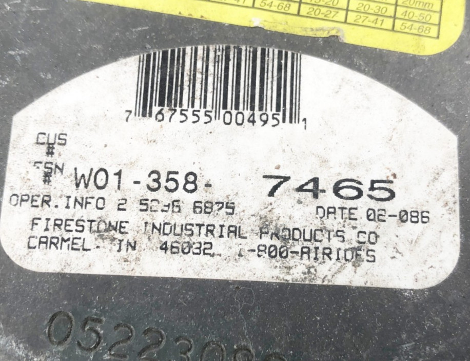 New Firestone W01-358-7465 Air Spring Single Conv. 3/4″ NPT Style 115 – No Box