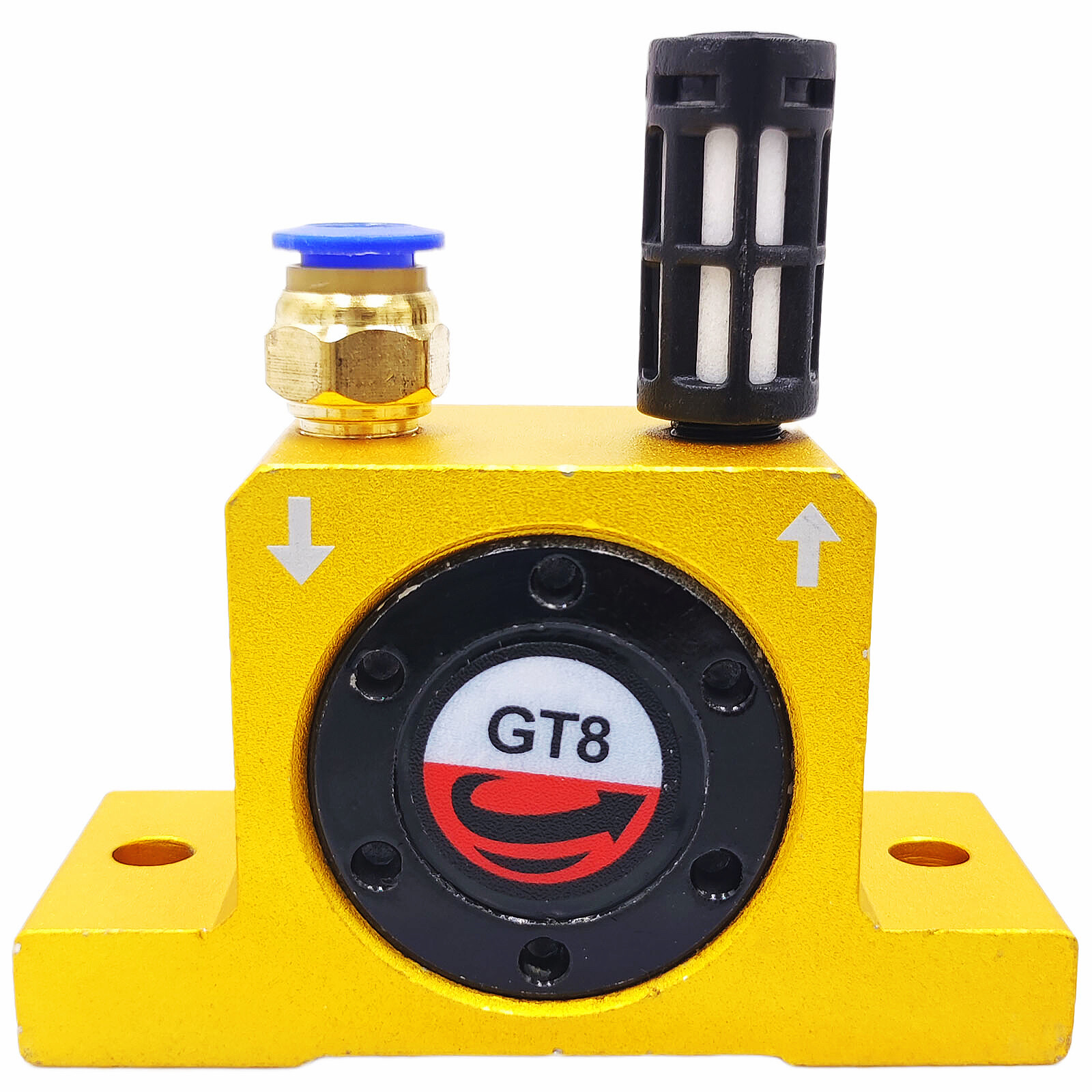 GT08 1/8” Pneumatic Turbine Vibrators Silent Golden Industrial Vibrator