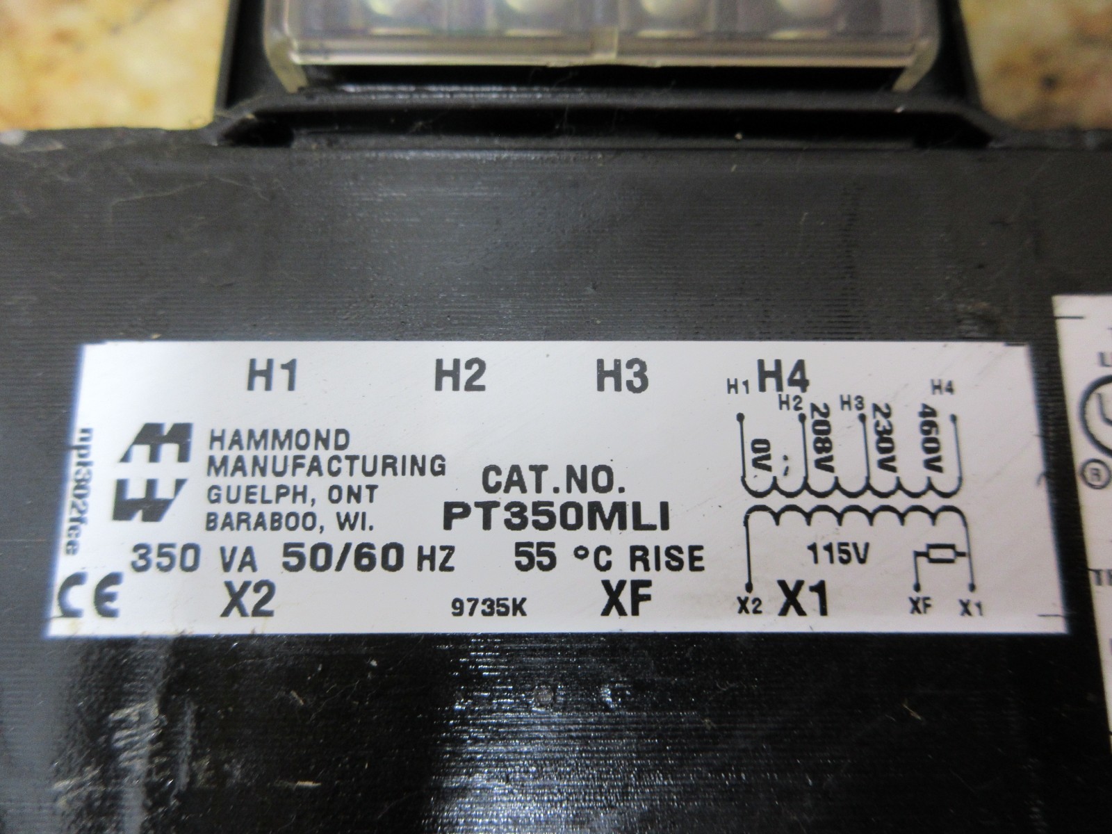 1998 HARDINGE COBRA LC-65 HAMMOND PT350MLI MACHINE TRANSFORMER EACH 1
