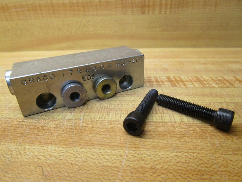 Graco Trabon MSP-20T Manifold Valve MSP20T W/Screws (Pack of 3)