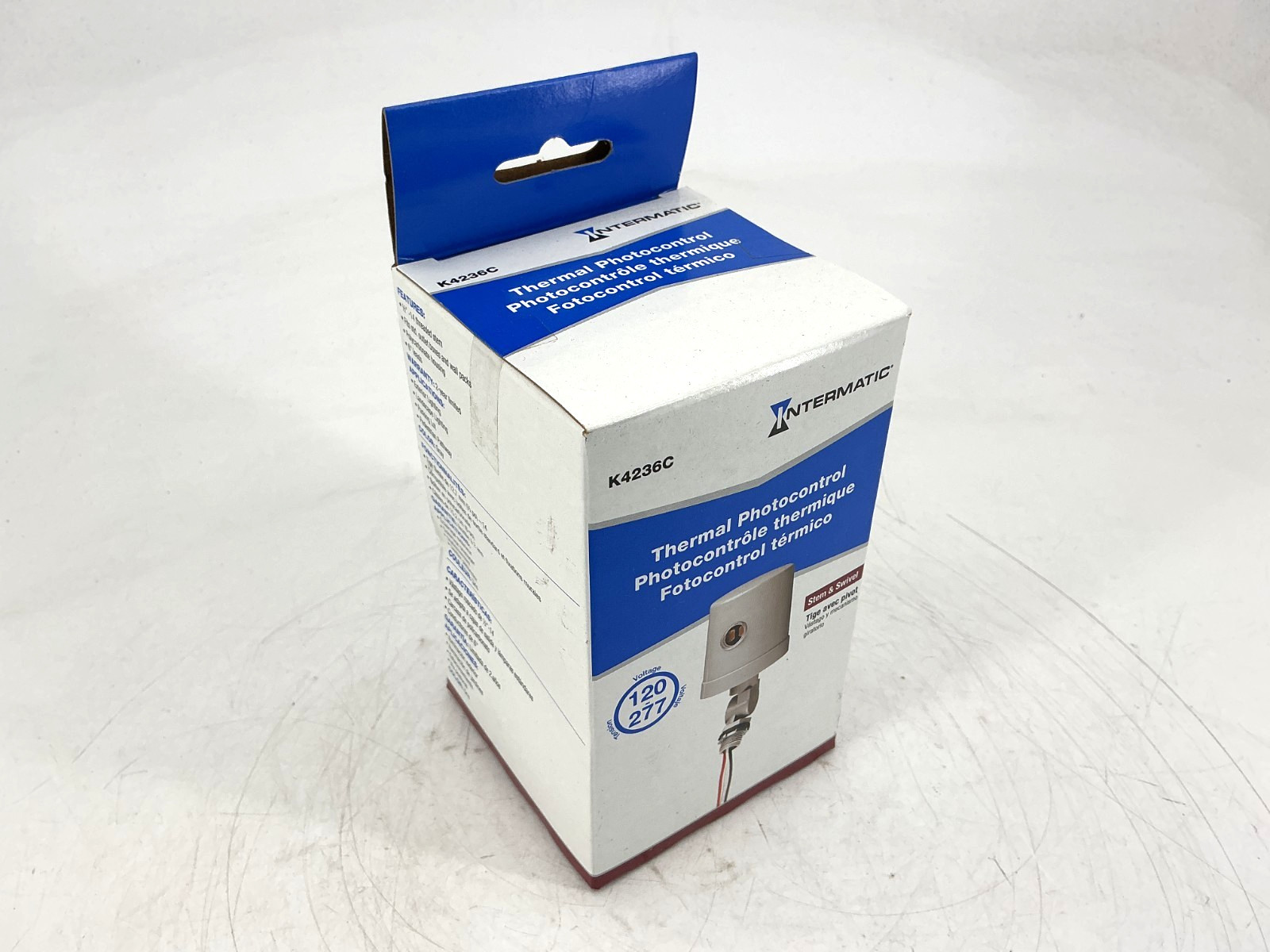 New Sealed Intermatic K4236C Thermal Photocontrol Swivel Mount 15A 120-277VAC
