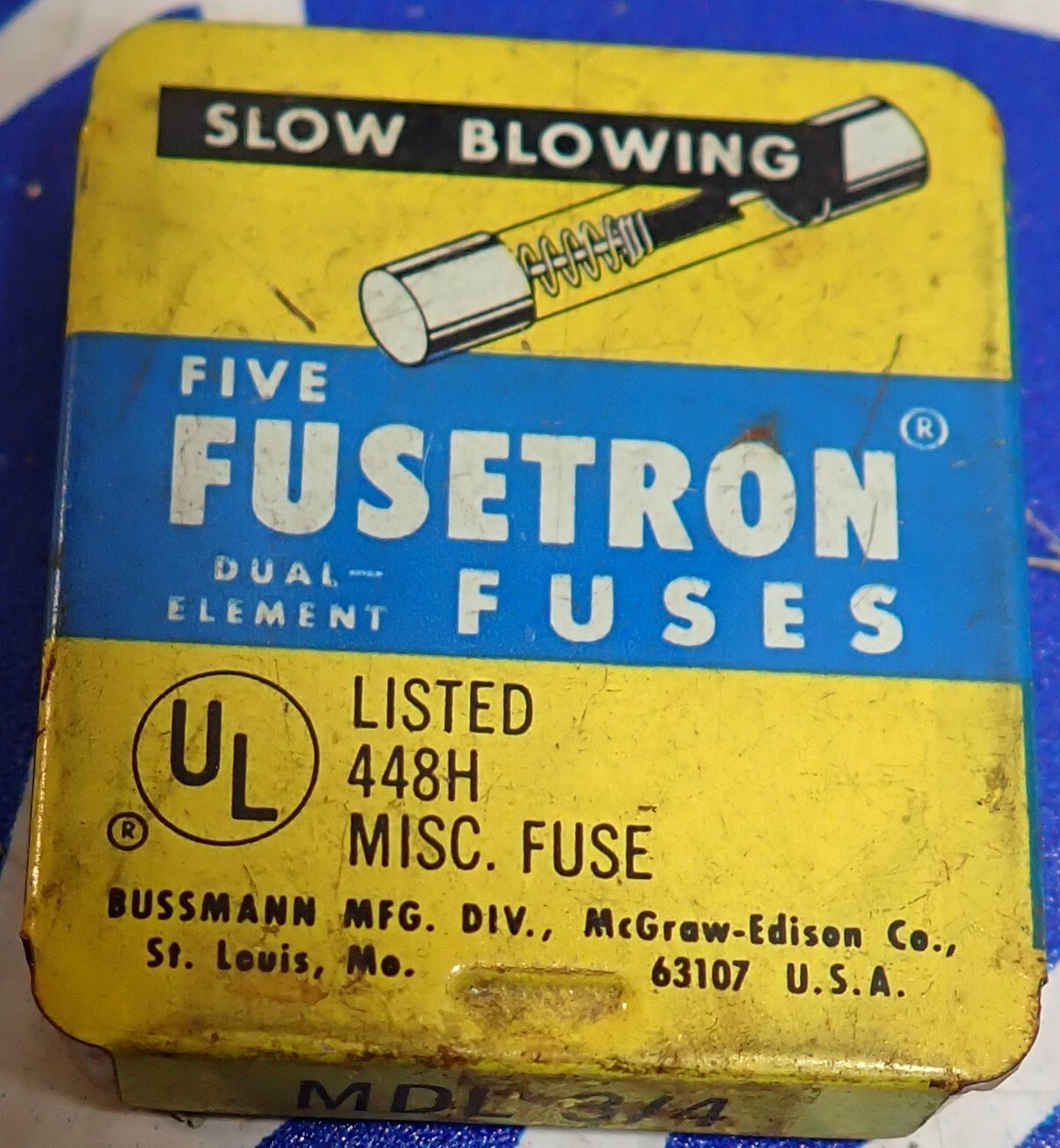 NEW – Fusetron Slow Blowing Dual Element Fuse MDL3/4 250V 3/4 Amp ***LOT OF 5***