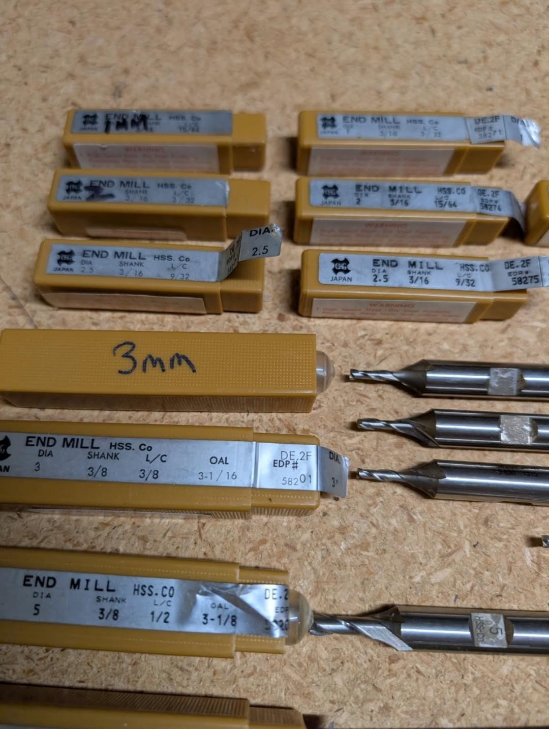 47 Piece Lot of OSG Metric End Mills
