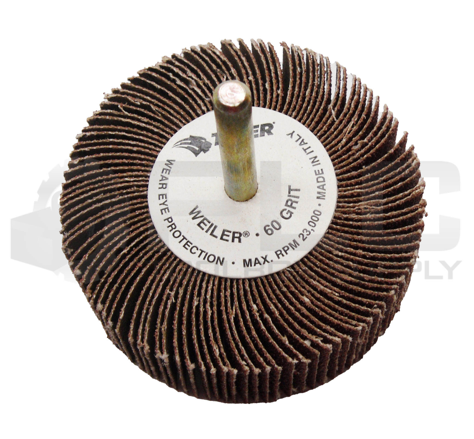 NEW BOX OF 10 TIGER 52027 MOUNTED ABRASIVE FLAP WHEELS 3″ 60 GRIT 23,000RPM
