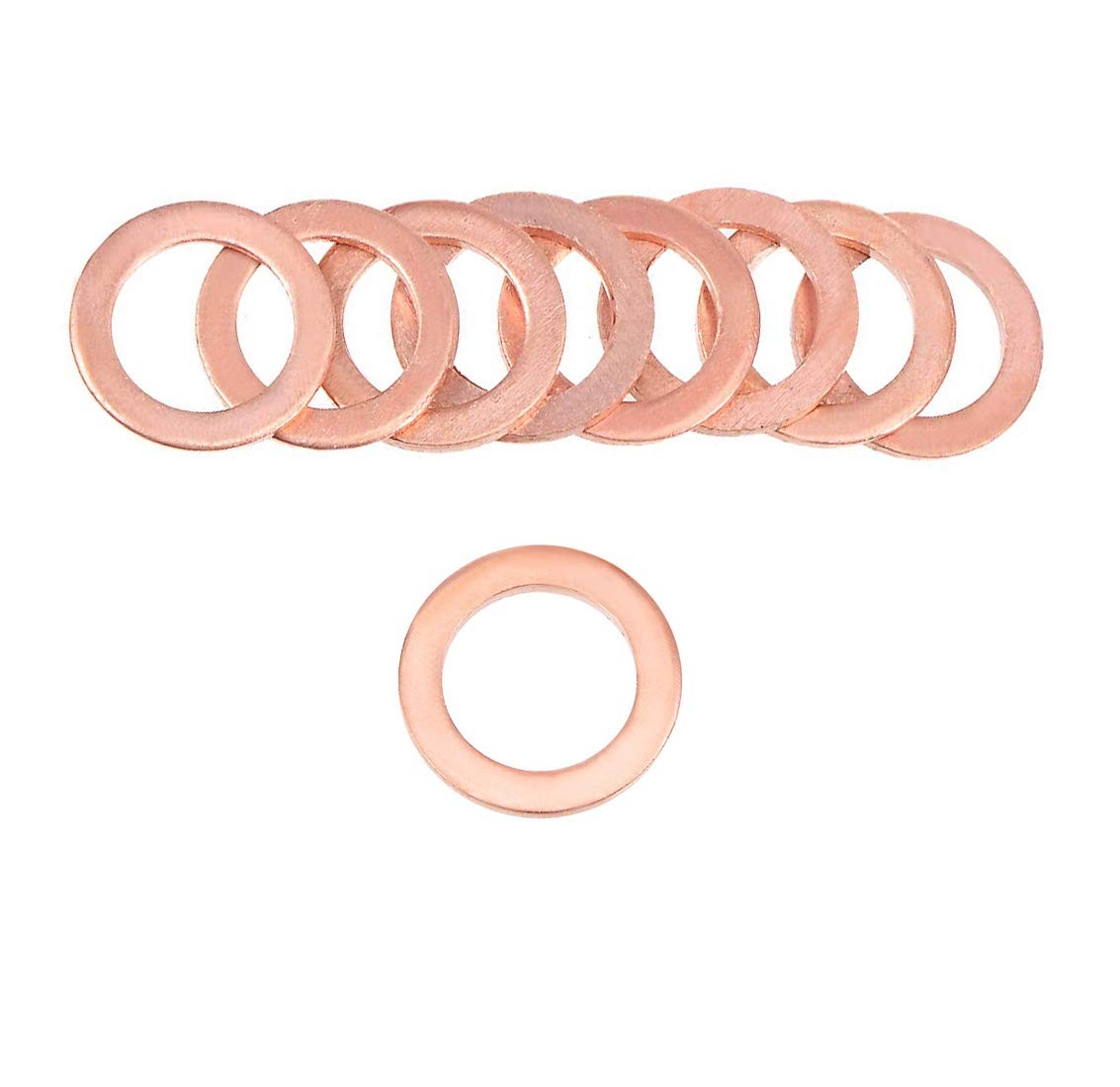 YXQ 12x18x1.5mm Copper Crush Washer Flat Ring Seal Gasket Fitting