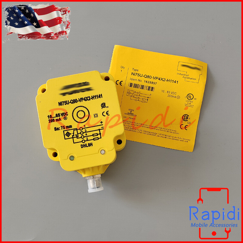 10-65VDC 75mm Inductive Proximity Sensor Switch For Turck NI75U-Q80-VP4X2-H1141