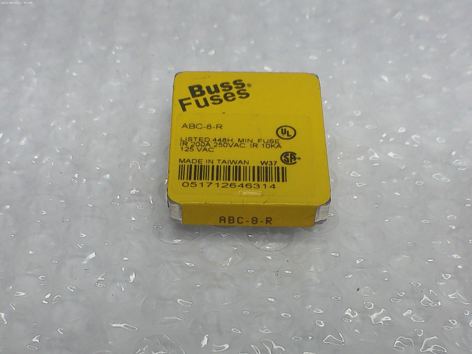 BUSSMANN ABC-8-R FUSE LOT OF 3 PKG OF 5 NSMP