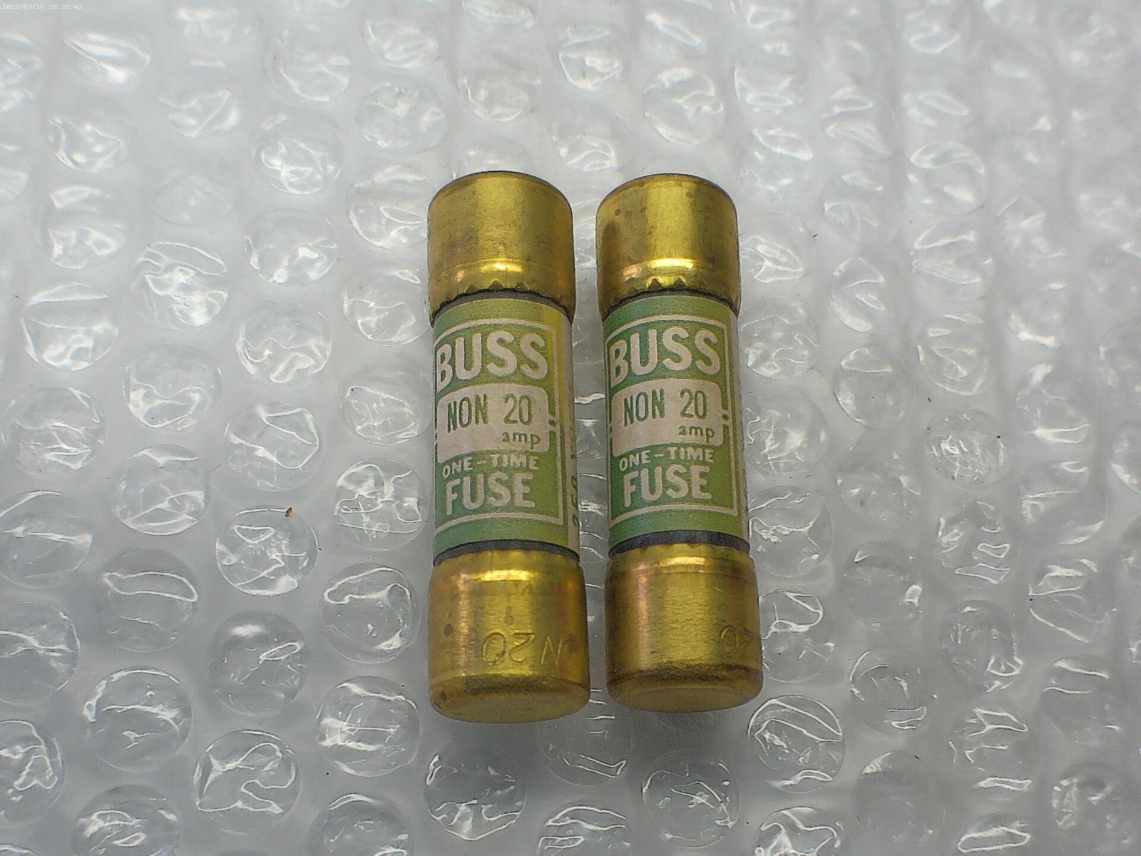 BUSSMANN NON-20 FUSE GREEN LOT OF 2 NSNP