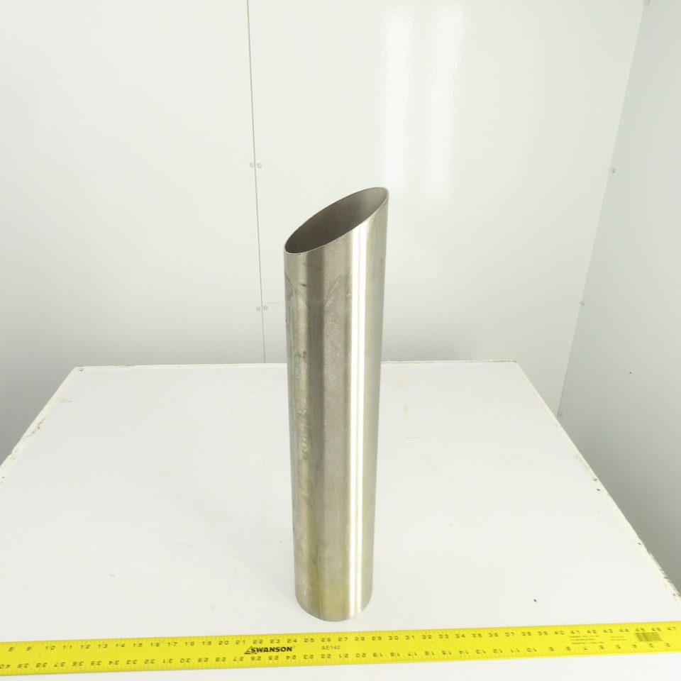 5″ OD x 25-1/2″ Stainless Steel Exhaust Top Stack Pipe Miter Cut