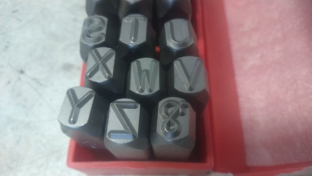 Brand Name 1F105 3-1/8 In Shank L A thru Z, Ampersand(&) Heavy Duty Letter Set
