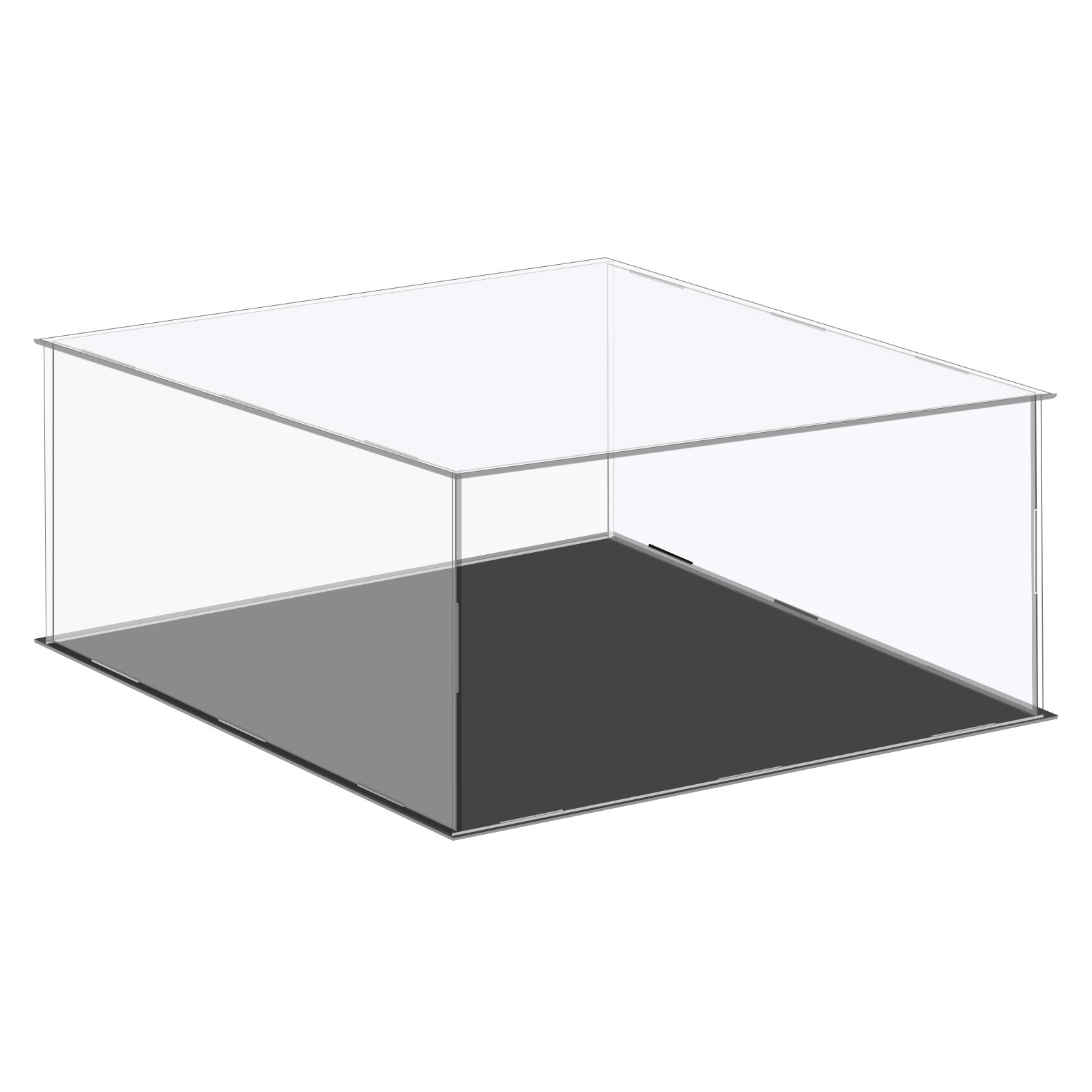 Acrylic Display Case Plastic Box Cube Storage Box Clear 36x36x15.5cm