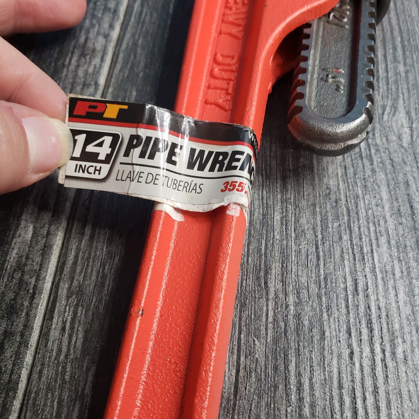 Performance Tool W1133-14B 2 in. Serrated Jaws Straight Pipe Wrench 14 L in.