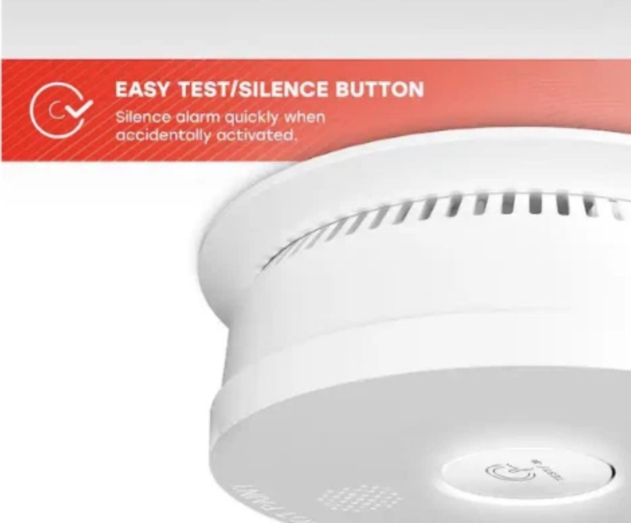 USI Hardwired and 1-Year Battery Backup Smoke Detector with Photoelectric Sensor