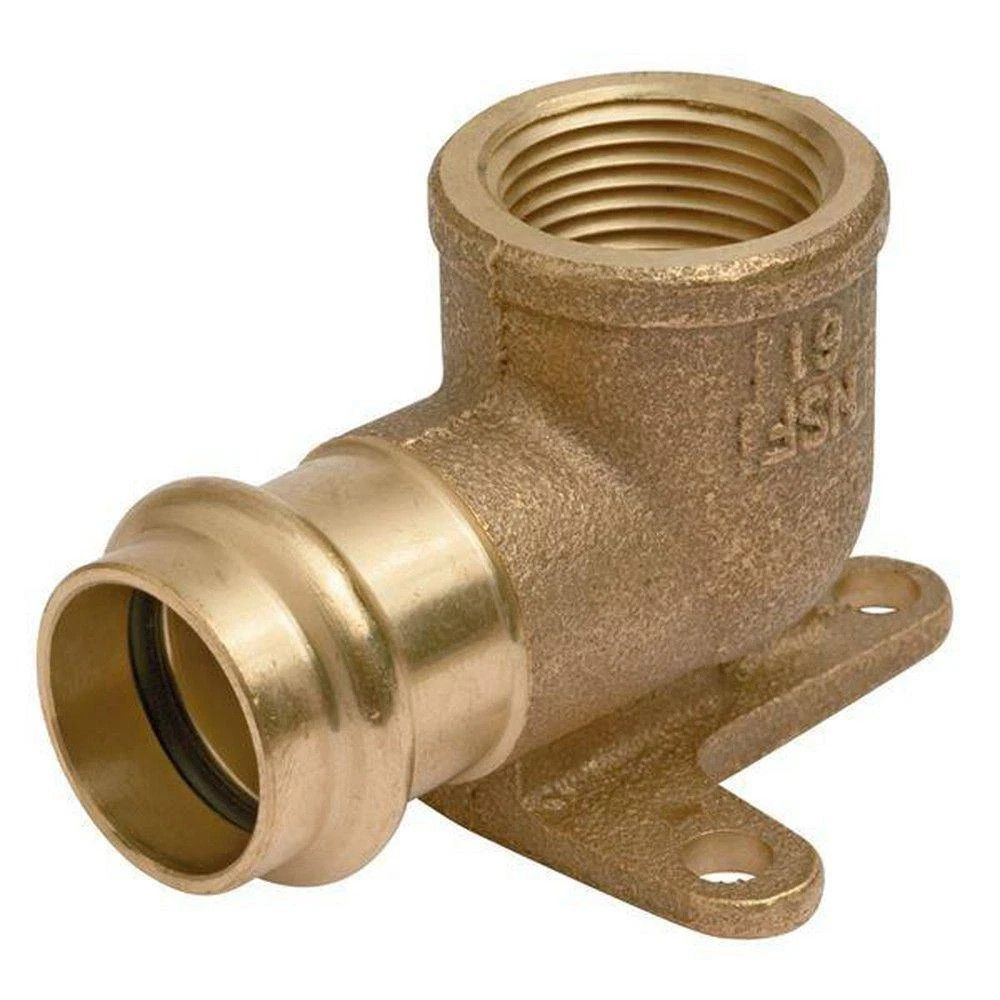 NIBCO 1/2 in. Brass 90-Degree Press x FPT Pressure Female Threaded Drop Elbow