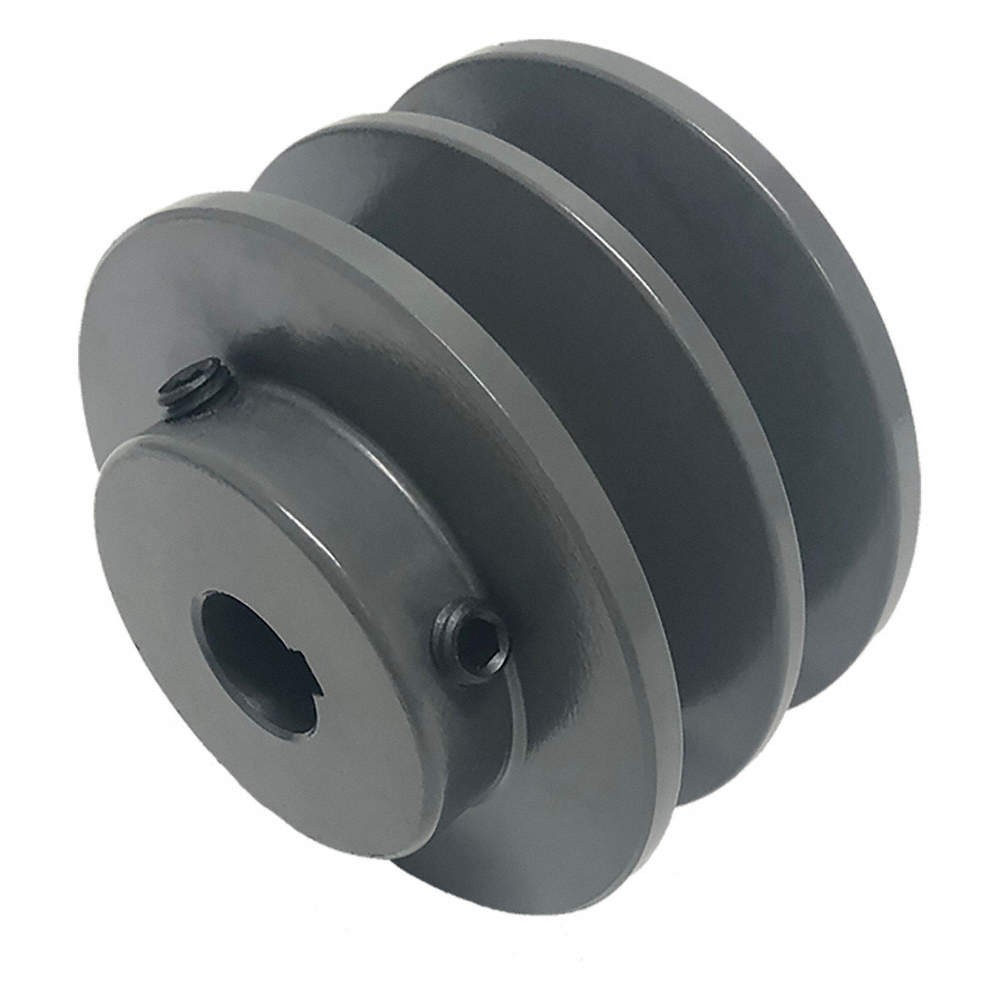 GRAINGER APPROVED V-Belt Pulley,3.15 in Out dia.,Cast Iron 813DF0