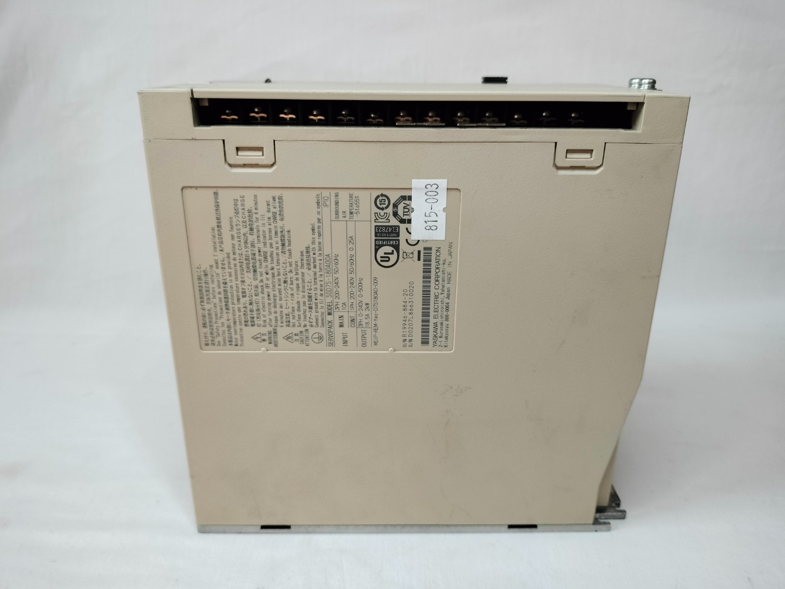 Yaskawa SGD7S-180A00A SGD7S180A00A Servopack Servo Driver Controller