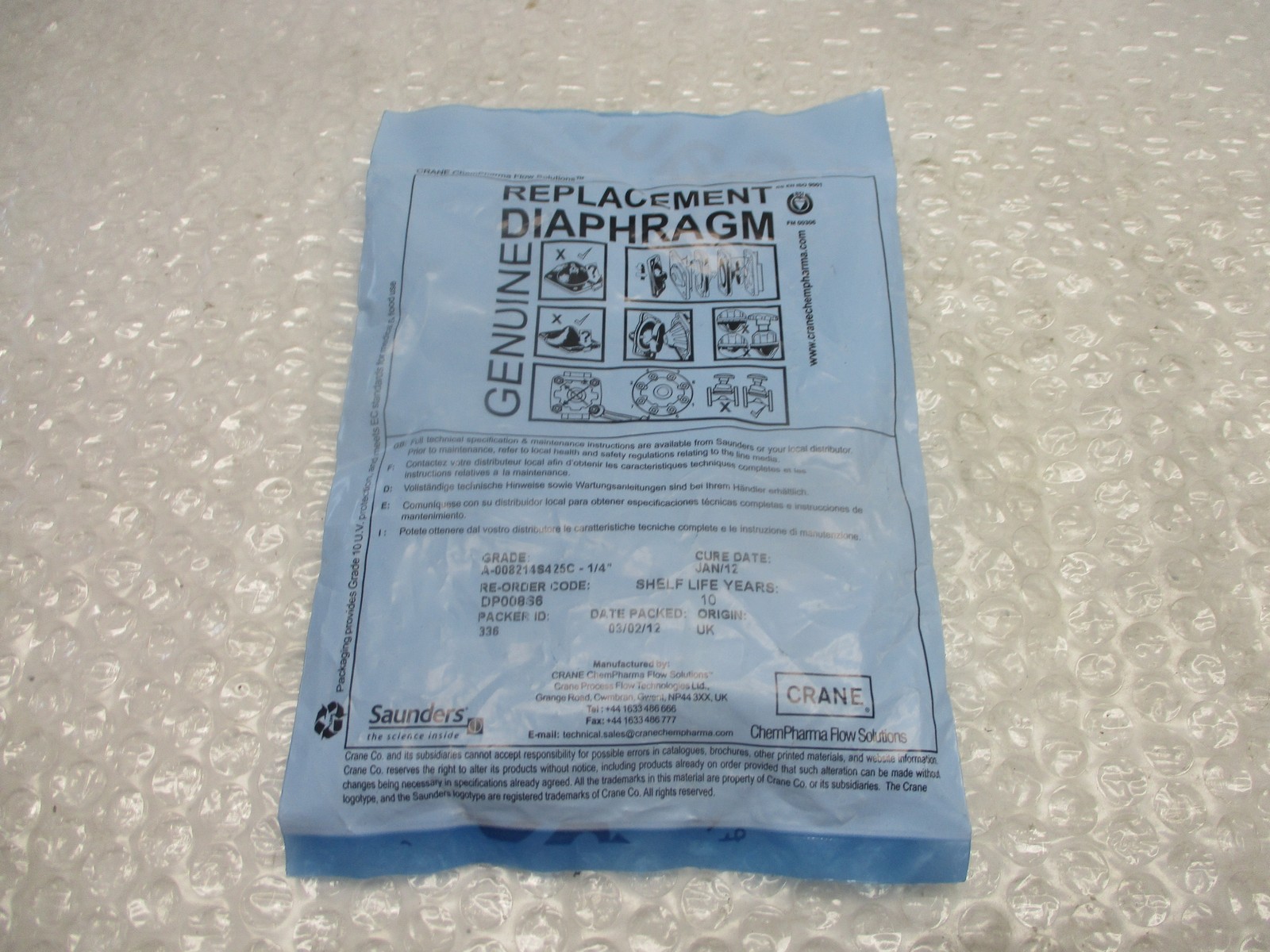 SAUNDERS DP00S6 DIAPHRAGM NSMP