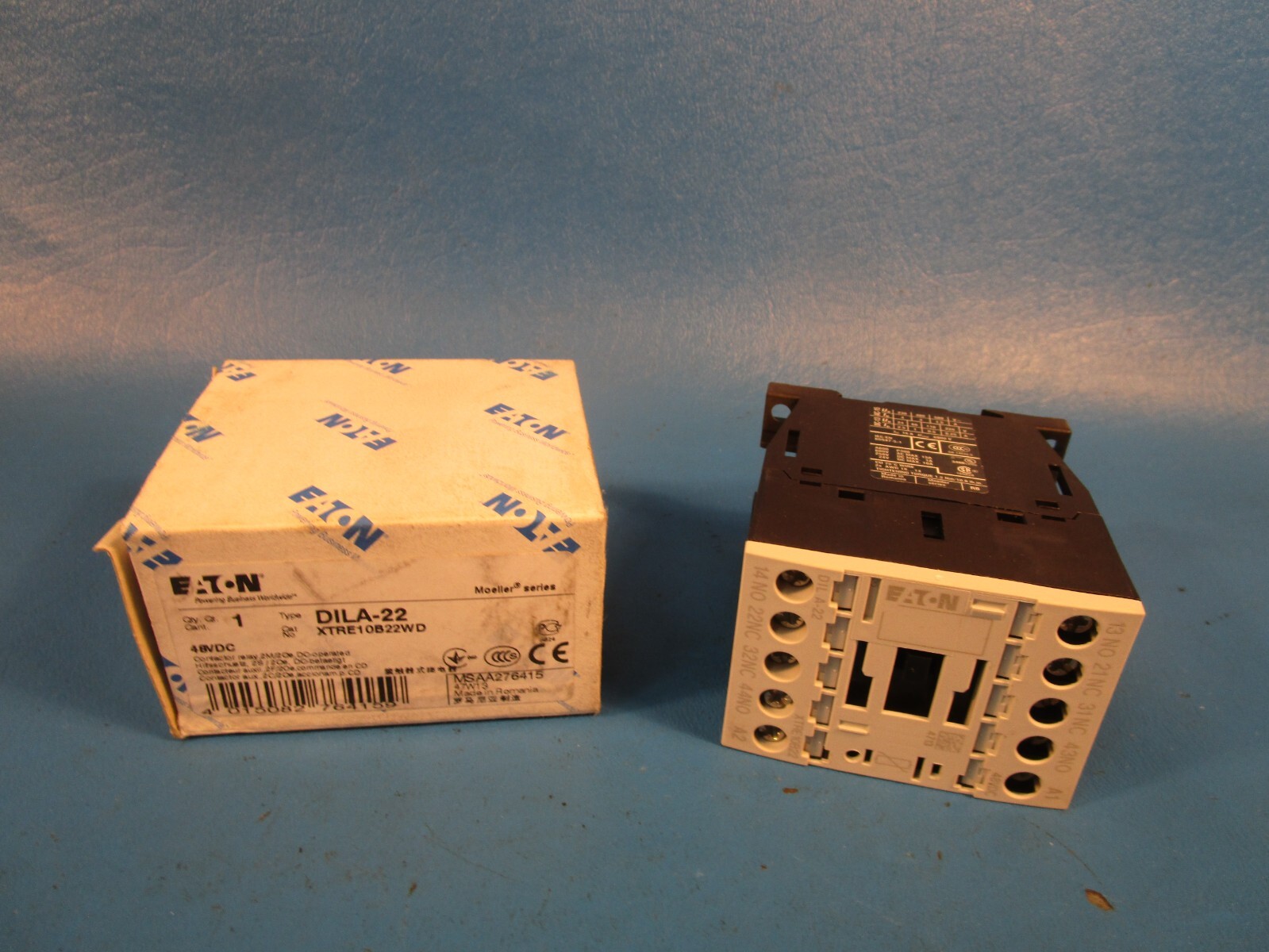 Eaton XTRE10B22WD, Contactor Relay 48V 50/60Hz 2NO 2NC, DILA-22, Cutler Hammer