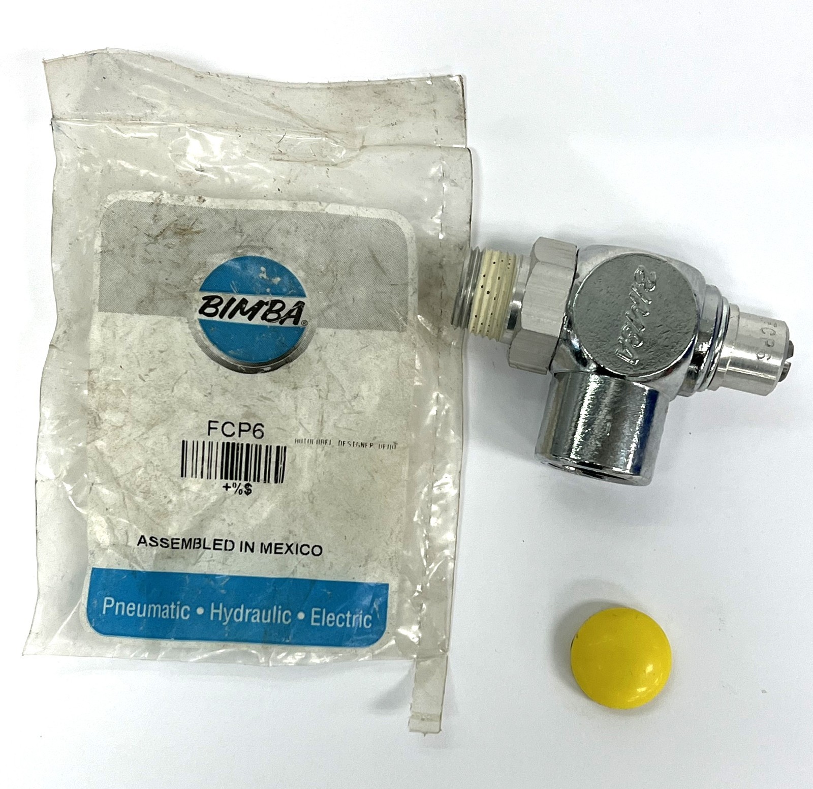 BIMBA FCP6 FLOW CONTROLS VALVE 3/8″ NPT X 3/8″ NPT 1 WAY