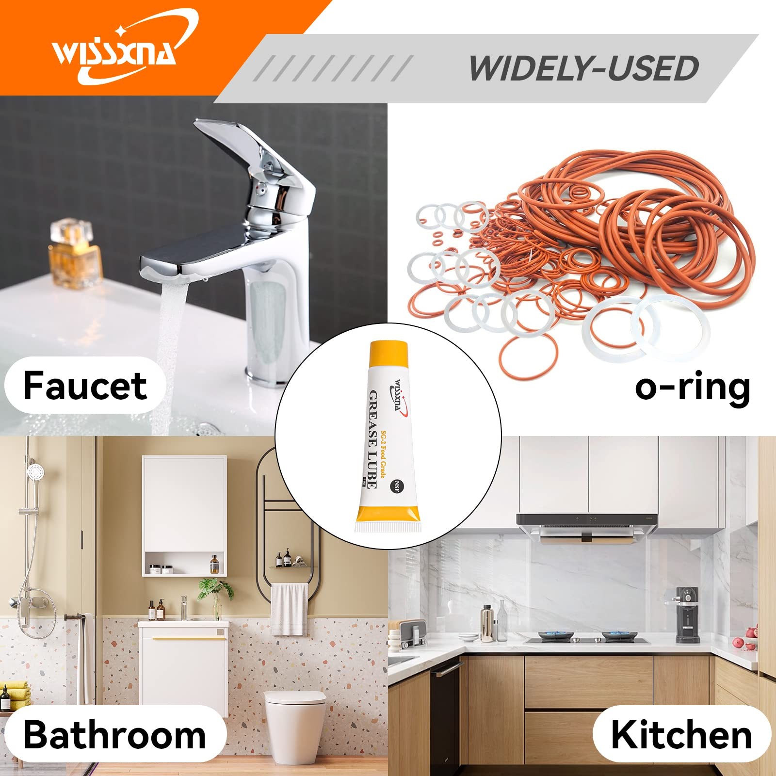 Silicone Grease, Food Grade Sanitary Lubricant, Machine Lube, Prevent Valves …