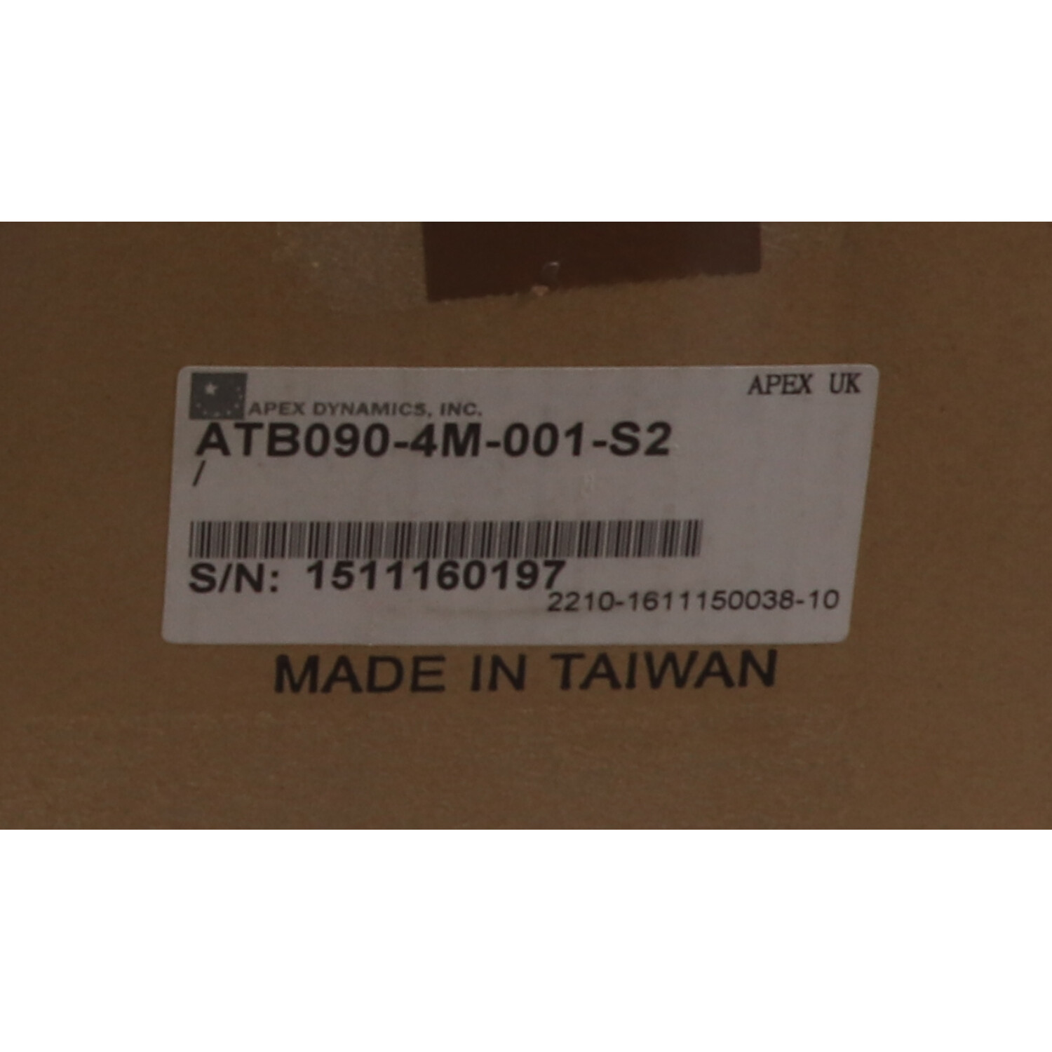 Apex Dynamics Inc ATB090-4M-001-S2 Spiral Bevel Gearbox I=1 NEW NFP