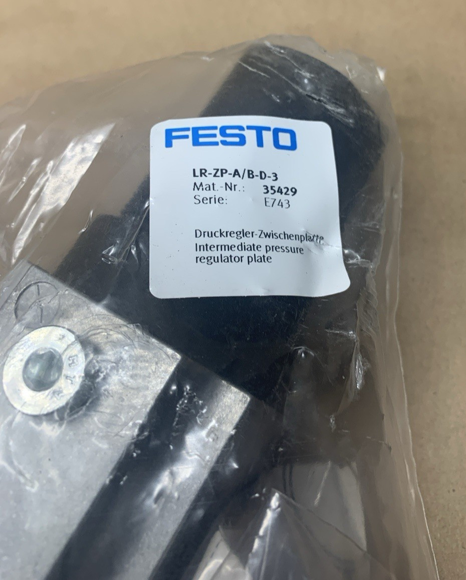 FESTO LR-ZP-A/B-D-3 INTERMEDIATE PRESSURE REGULATOR PLATE **NEW**