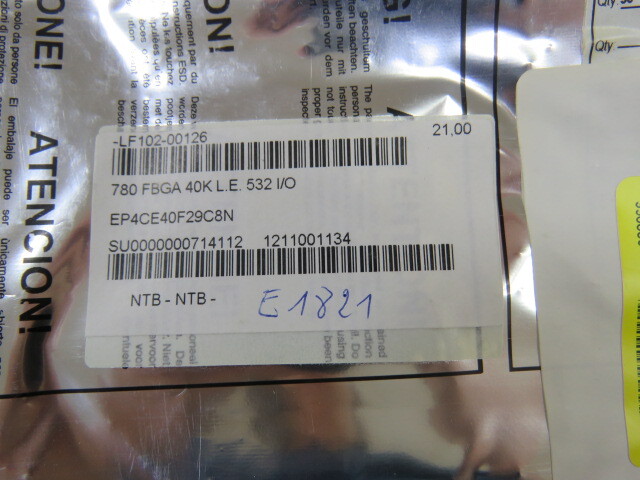 ALT EP4CE40F29C8N Qty of 1 per Lot FPGA BGA