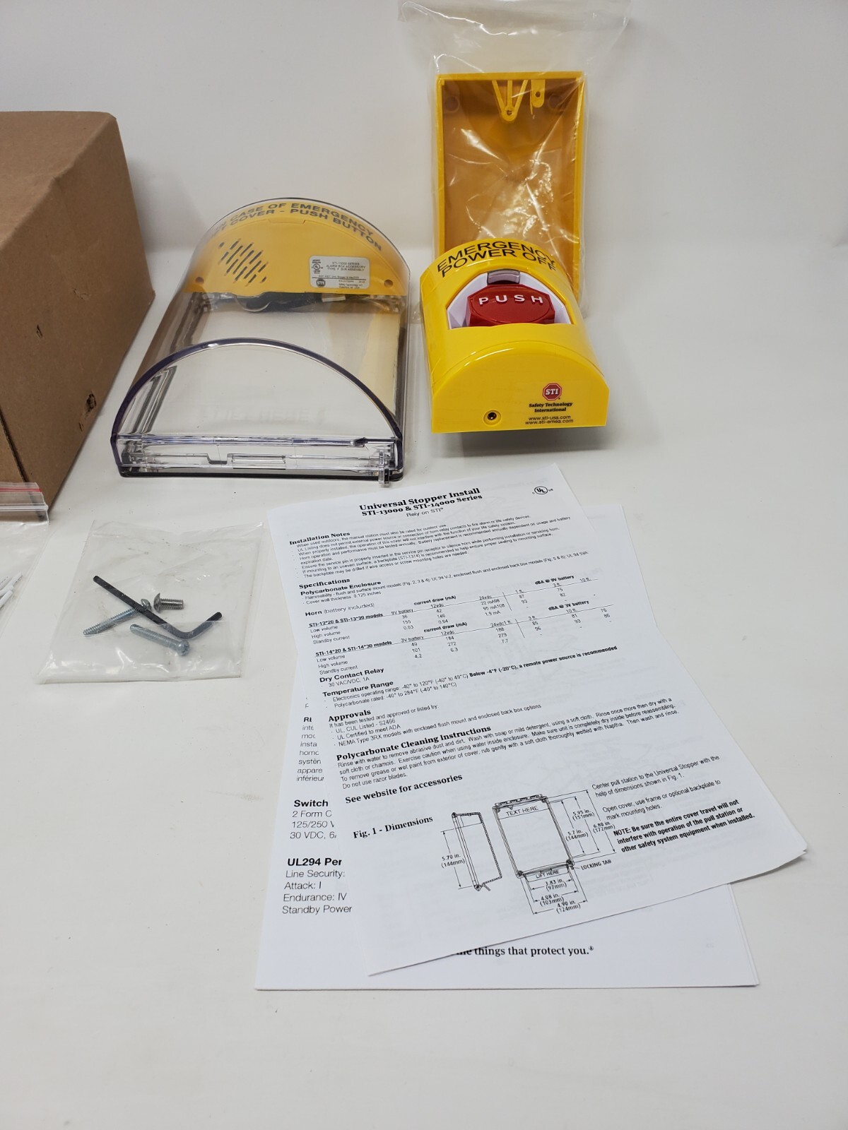 Safety Technology International Ss2245po-En Emergency Power Off Push
