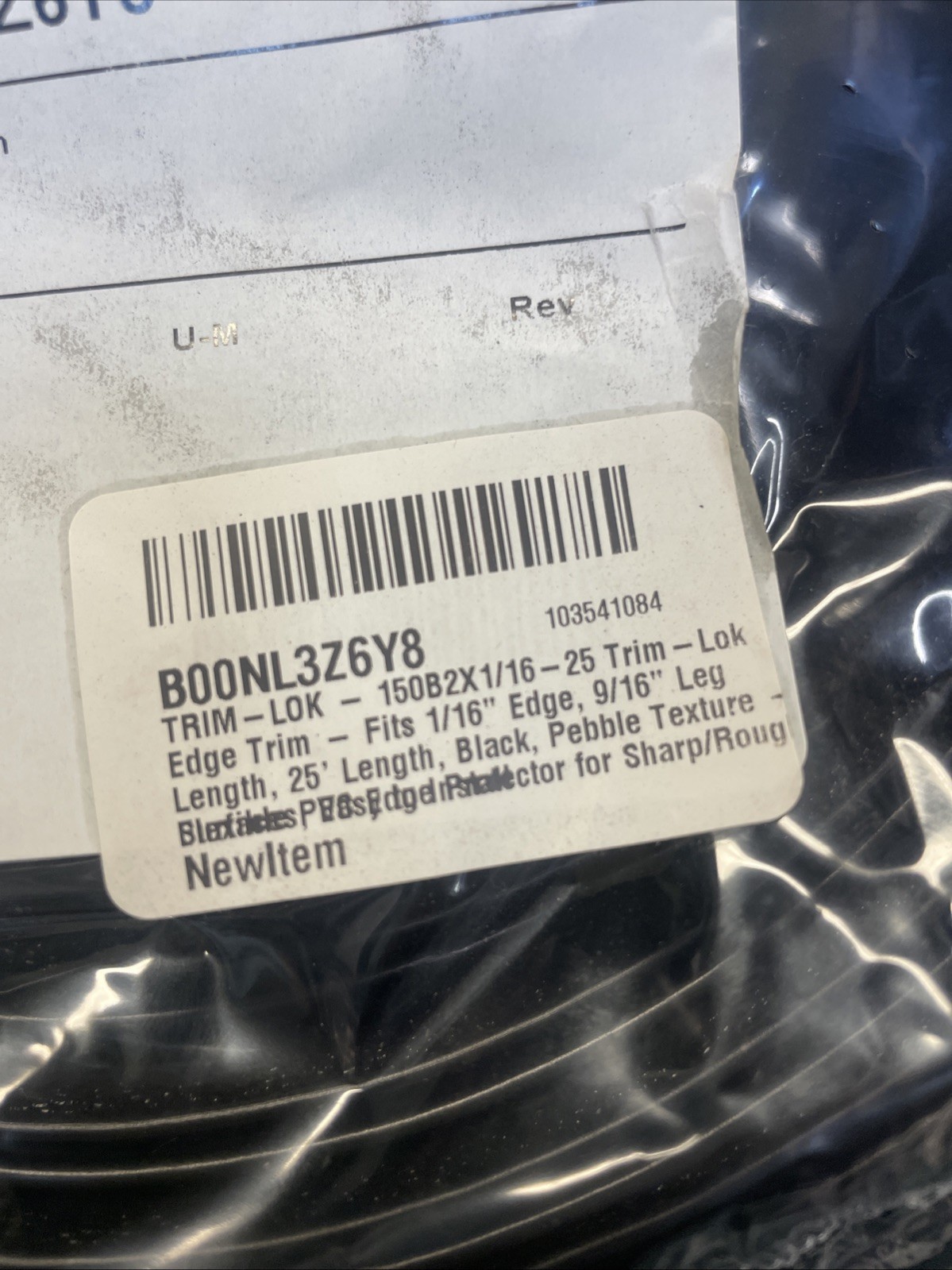 Trim-Lok 150B2x1/16-25 Edge Trim Alum Clip,0.23 In 25 Ft B00NL3Z6Y8