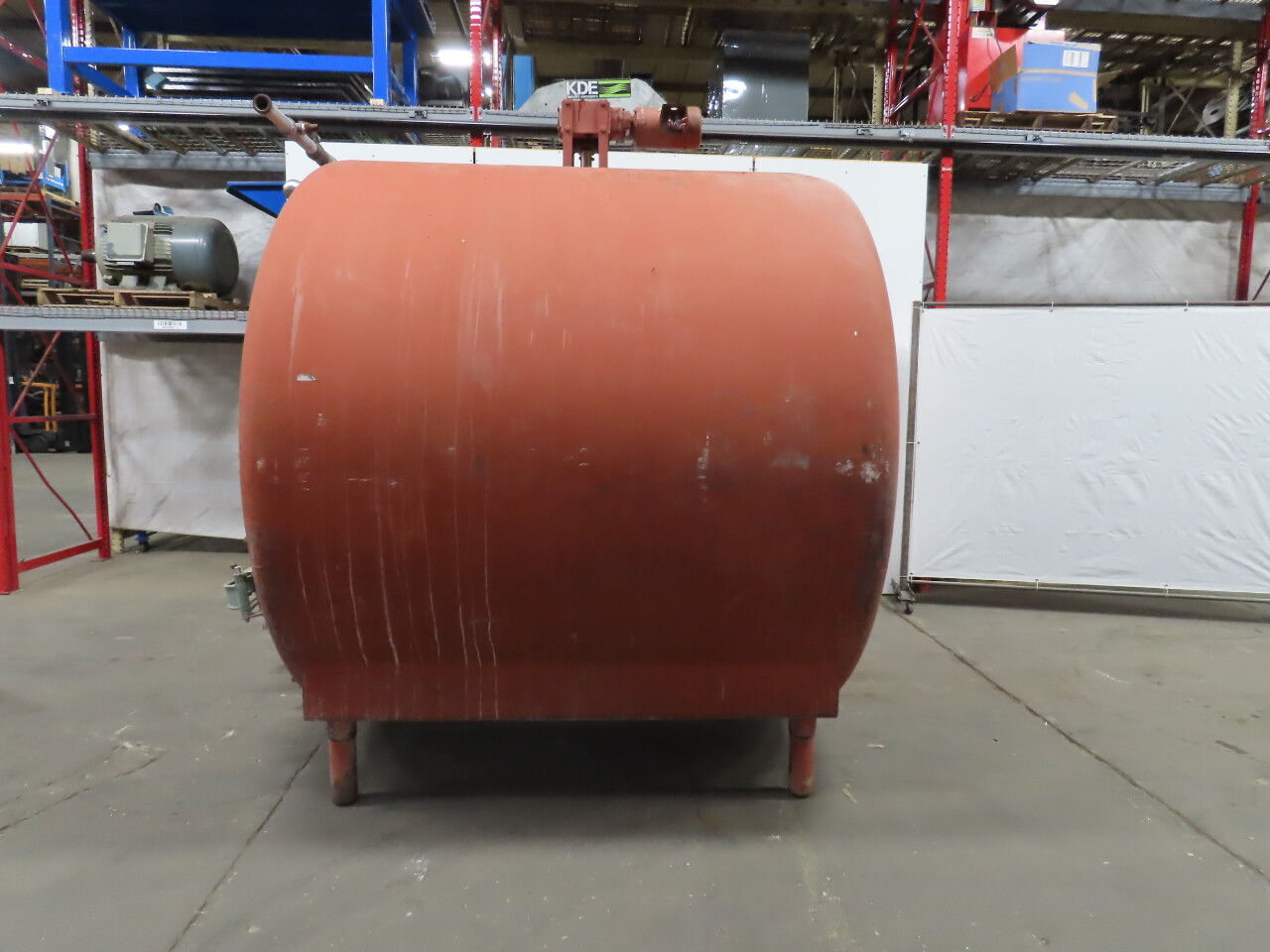 HEIL 2000 Gal Cap Horizontal Double Wall Stainless Steel Storage Tank W/Agitator