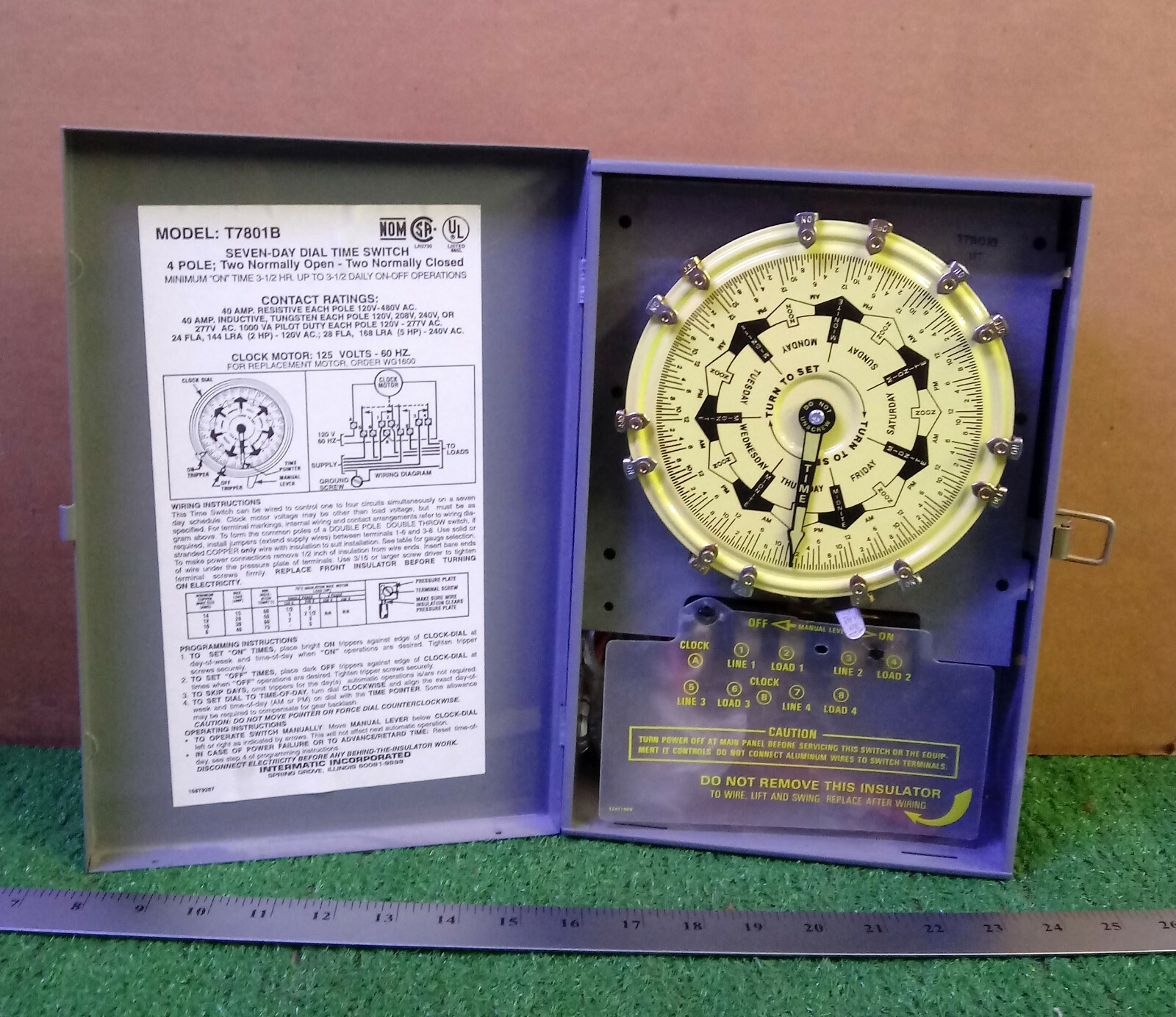 1 USED INTERMATIC T7801B SEVEN-DAY DIAL TIME SWITCH ***MAKE OFFER***