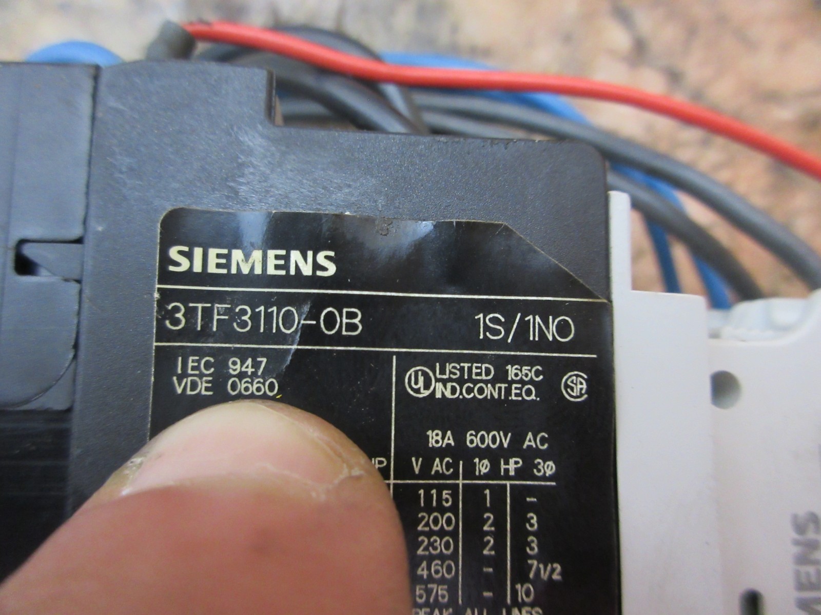 HERMLE UWF 1202S CNC VERTICAL MILL SIEMENS 3TF3110-0B CONTACTOR LOT OF 3 PIECES