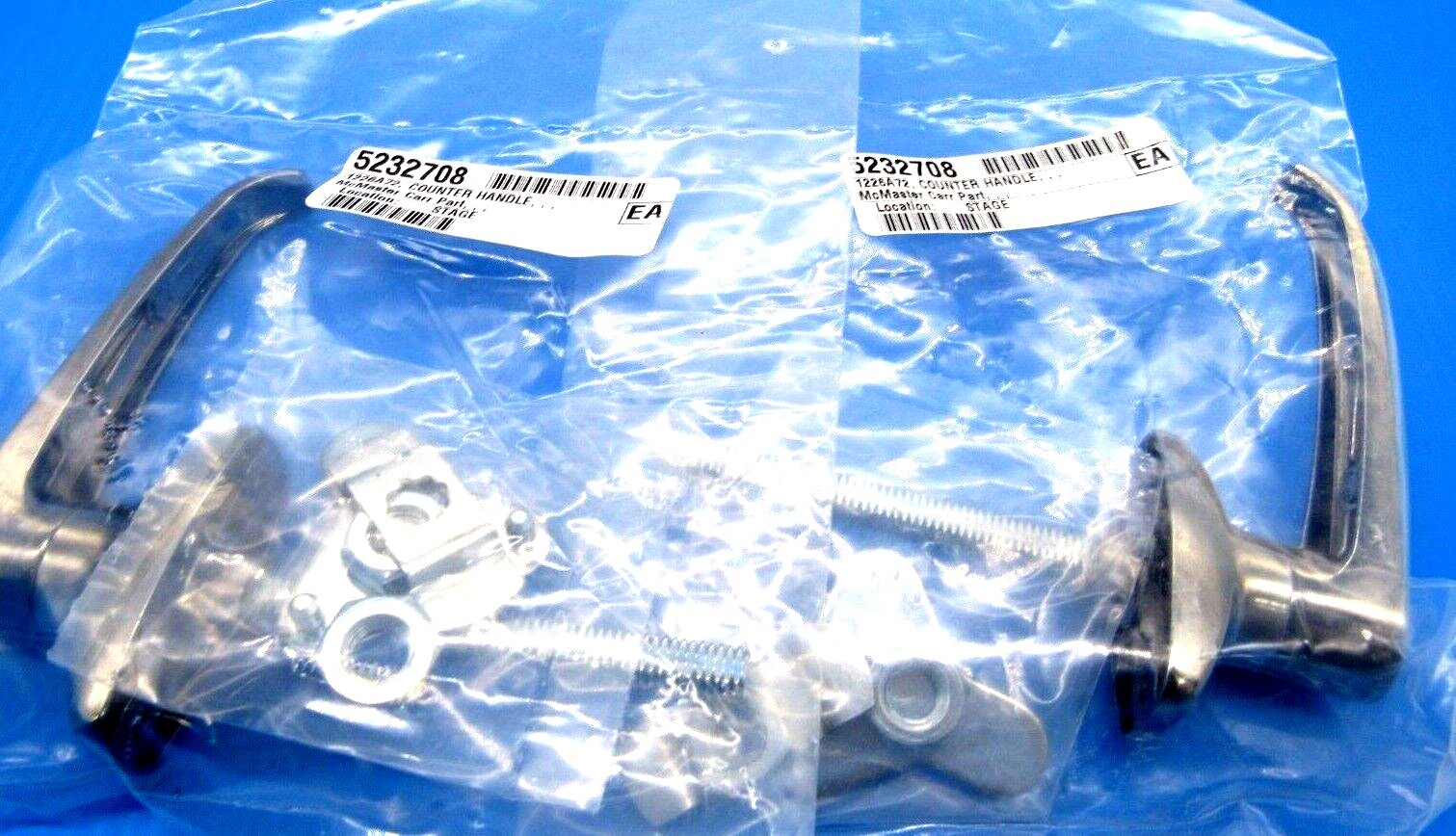 NEW LOT OF 2 MCMASTER-CARR 1226A72 COUNTER HANDLE