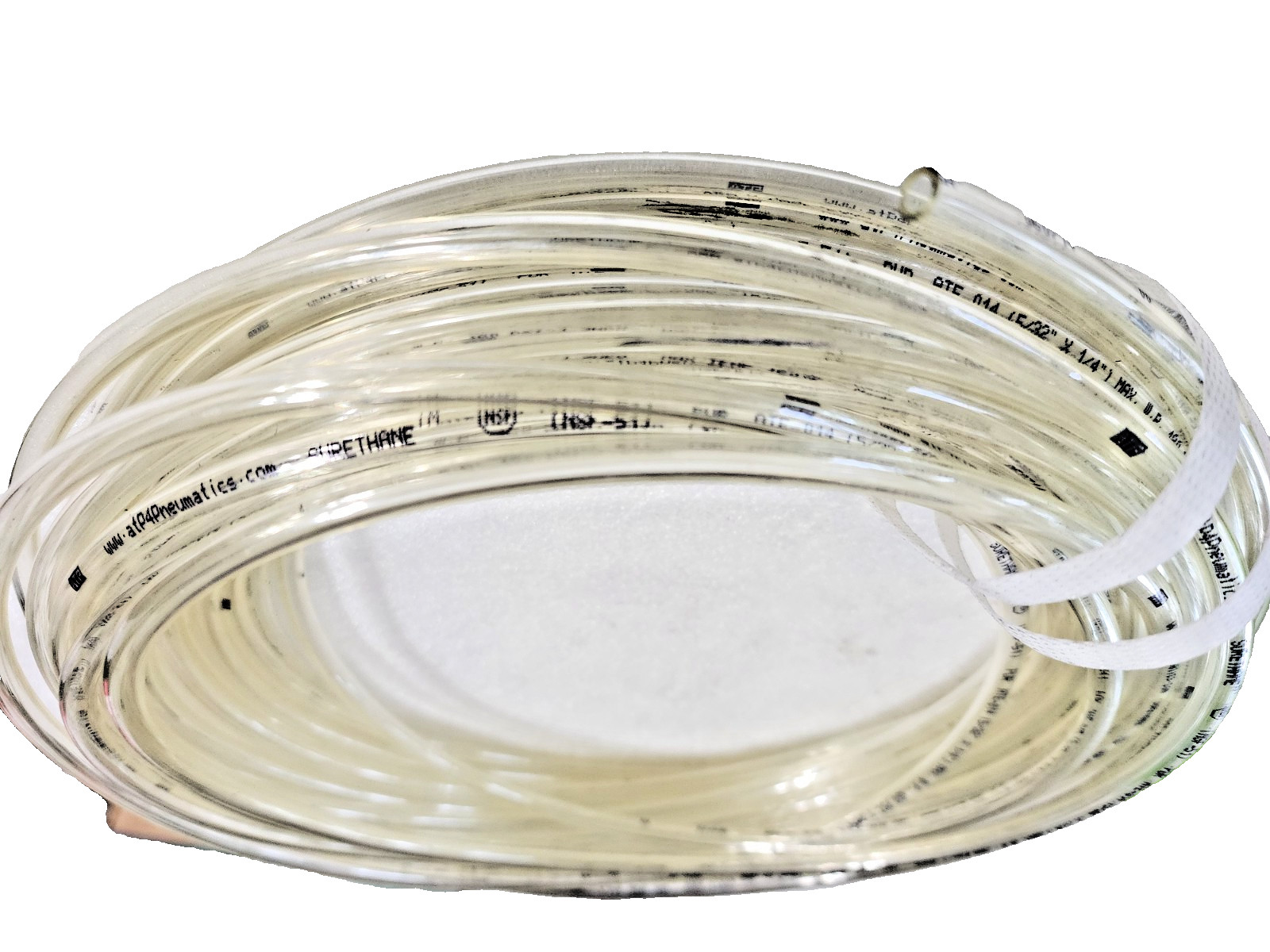 (65Ft) NSF-51 PUR ATE-014, 15/32″ x 1/4″ Tubing Max 180PSI, 160F Surethane Clear