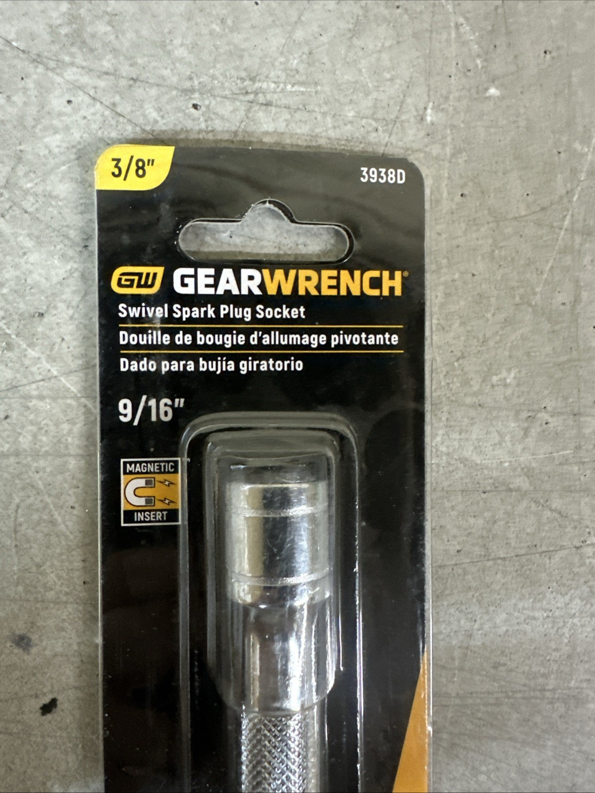 NEW GearWrench 9/16” Spark Plug Socket 3/8” PN: 3938D