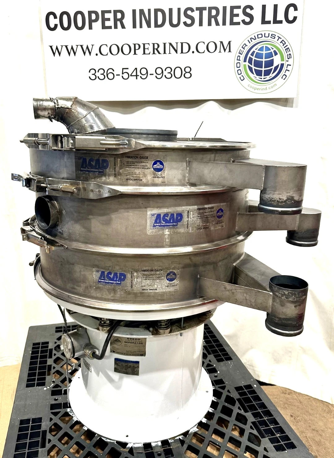 30” SWECO ROUND SCREENER SEPARATOR MODEL ZS30S664WC STAINLESS STEEL