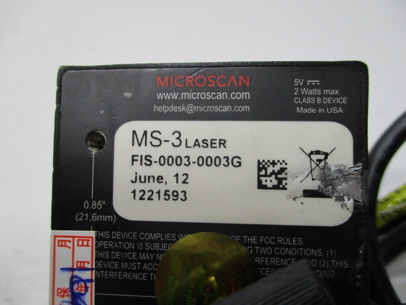 MICROSCAN FIS-0003-0003G MS-3 UNMP