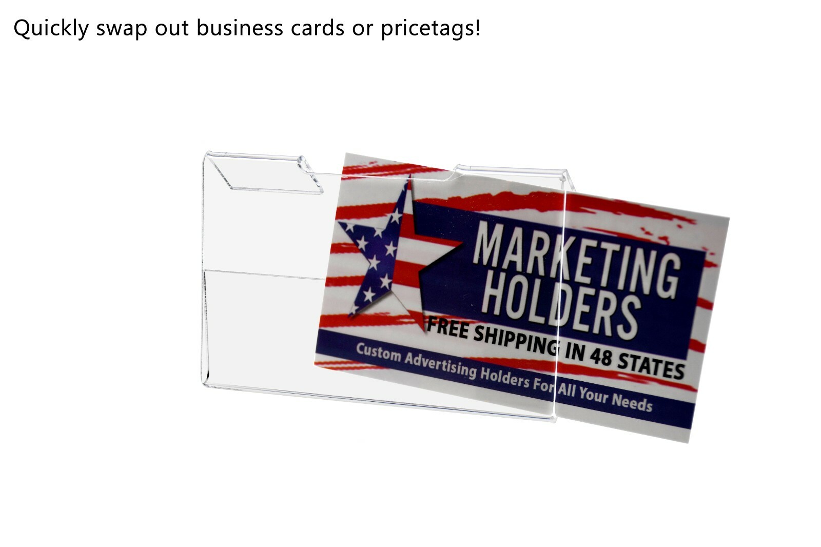 Grid or Slatwall Business Card Small Info Holder Display Rack Lot of 24